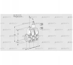 VCS1E15R/15R05NLQR3/PPPP/PPPP (88107629) Сдвоенный газовый клапан Kromschroder