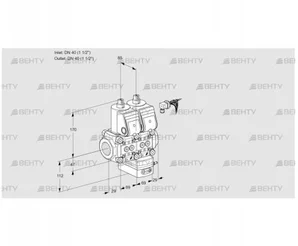 VCG2E40R/40R05NGEWR3/PPPP/PPPP (88101074) Клапан с регулятором соотношения Kromschroder