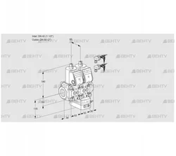 VCH3E40R/50R05NHEWR6/PPPP/PPPP (88105230) Клапан с регулятором расхода Kromschroder