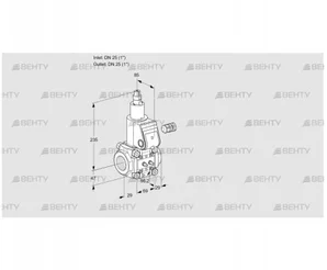 VAS225R/LW (88016569) Газовый клапан Kromschroder