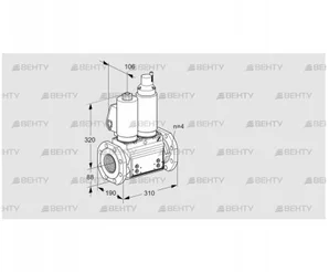 VCS7T80A05NLQSLB/PPPP/PPPP (88203641) Сдвоенный газовый клапан Kromschroder