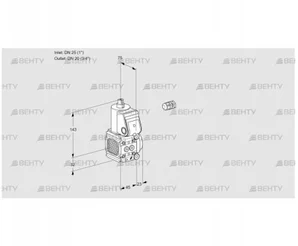 VAS1E25R/20R05FNWR/PP/PP (88102410) Газовый клапан Kromschroder