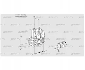 VCS2T40N/40N05NNQR/2-PP/PPPP (88105505) Сдвоенный газовый клапан Kromschroder