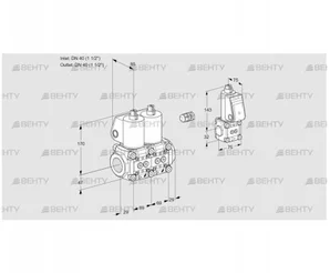 VCS2E40R/40R05NNWL/PPBS/PPMM (88103801) Сдвоенный газовый клапан Kromschroder