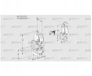 VAG1E20R/20R05GEWR/PP/ZS (88104123) Газовый клапан с регулятором соотношения Kromschroder