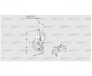 VAS1T25/-N/NQSR (88028438) Газовый клапан Kromschroder