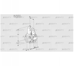 VAS2T50N/50N05NVQSR/PP/PP (88107159) Газовый клапан Kromschroder