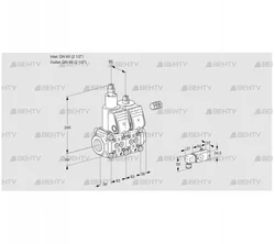 VCS3E65R/65R05LNWR/2--3/PPPP (88104661) Сдвоенный газовый клапан Kromschroder