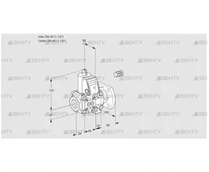 VAS2E40R/40F05NVWR/PP/PP (88102452) Газовый клапан Kromschroder