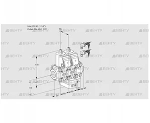 VCH2E40R/40R05NHEVQR6/PPPP/PPPP (88106862) Клапан с регулятором расхода Kromschroder