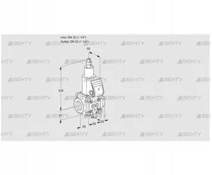 VAS2T32N/LQ (88001861) Газовый клапан Kromschroder