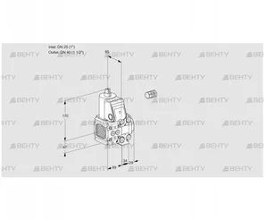 VAS2E25R/40R05FNVWR/PP/PP (88102462) Газовый клапан Kromschroder