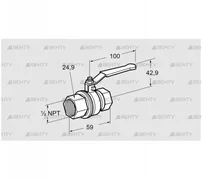 AKT 15TN88 (03152308) Запорный кран Kromschroder