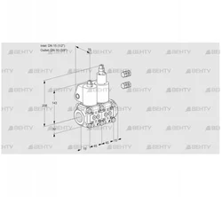 VCS1E15R/10R05NLWL3/PPPP/PPPP (88105235) Сдвоенный газовый клапан Kromschroder