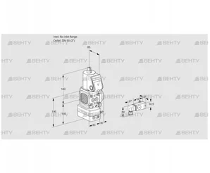 VAD3-/50R/NW-50A (88031162) Газовый клапан с регулятором давления Kromschroder