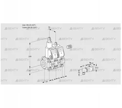 VCS1E20R/20R05LNWR/-2PP/MMMM (88105259) Сдвоенный газовый клапан Kromschroder