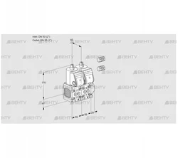 VCS2E50R/25R05FNNWR3/PPPP/PPPP (88101374) Сдвоенный газовый клапан Kromschroder