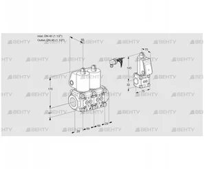 VCS2E40R/40R05NNWL/PPBS/PPMM (88105554) Сдвоенный газовый клапан Kromschroder