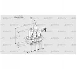 VCS1E20R/20R05NLVWR/MMPP/PPPP (88104545) Сдвоенный газовый клапан Kromschroder