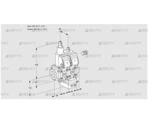 VCV2E40R/40R05LVKWR/PPPP/PPPP (88104424) Клапан с регулятором соотношения Kromschroder