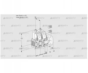 VCS2E40F/40F05FNNVWR3/PPPP/PPPP (88101243) Сдвоенный газовый клапан Kromschroder