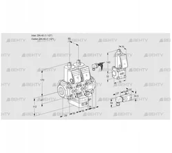 VCH2E40R/40R05NHEVWR/PP3-/PPBS (88104280) Клапан с регулятором расхода Kromschroder