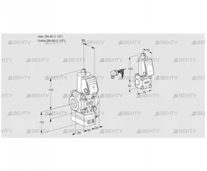 VAG2E40R/40R05GEWR/PP/BS (88107548) Газовый клапан с регулятором соотношения Kromschroder