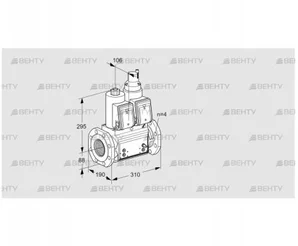 VCS7T80A05NLQRB/PPMP/PPMP (88204394) Сдвоенный газовый клапан Kromschroder