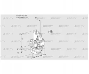 VAH2E40R/40R05HEVQR/PP/PP (88104483) Клапан с регулятором расхода Kromschroder