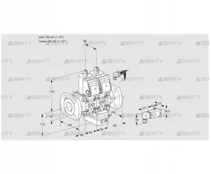 VCV2E40F/40F05NVKQR/PPPP/2-PP (88107352) Клапан с регулятором соотношения Kromschroder