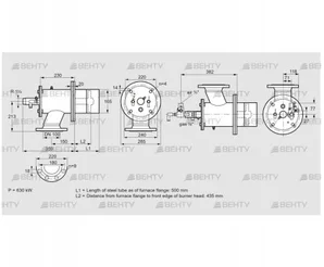 ZIO 165HML-500/435-(34)D (84246053) Газовая горелка Kromschroder