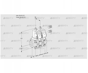 VCS3E50R/50R05NNWGR3/PPPP/PPPP (88100605) Сдвоенный газовый клапан Kromschroder