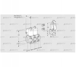 VCS1E25R/25R05NNWL3/PPZS/PPPP (88101205) Сдвоенный газовый клапан Kromschroder