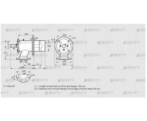 ZIO 165RBZ-100/85-(38)D (84099746) Газовая горелка Kromschroder