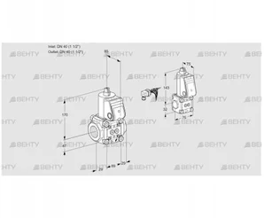 VAS2E40R/40R05NWR/PP/BS (88100713) Газовый клапан Kromschroder