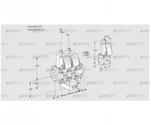 VCG3E50R/50R05NGEVWR/PPPP/PPBS (88107328) Клапан с регулятором соотношения Kromschroder