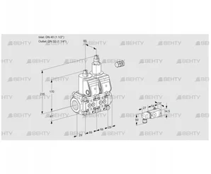 VCS2E40R/32R05NLWR/2-PP/PPPP (88103507) Сдвоенный газовый клапан Kromschroder