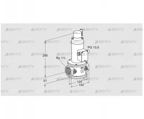 VR 40R01LT33D (85247700) Воздушный электромагнитный клапан Kromschroder