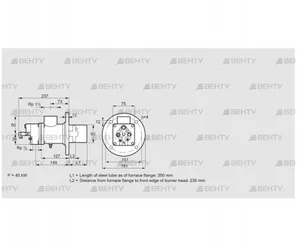 BIO 50RB-350/235-(39)DB (84199128) Газовая горелка Kromschroder