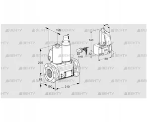 VCS780F05NLKLE/PPZ-/PPPP (88207630) Сдвоенный газовый клапан Kromschroder