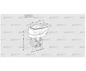 IFC1T25/25N05-20PPPP/40A2DR10 (88303533) Регулирующий клапан с сервоприводом Kromschroder