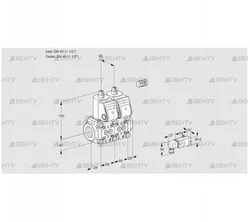 VCS2E40R/40R05NNWR/2--3/PPPP (88106940) Сдвоенный газовый клапан Kromschroder