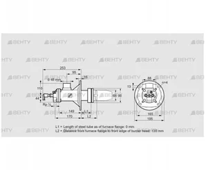 BICA 65HB-0/135-(34)D (84022111) Газовая горелка Kromschroder