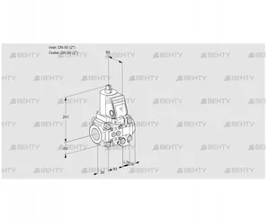 VAS3T50N/50N05NVQSR/PP/PP (88107175) Газовый клапан Kromschroder