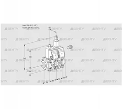 VCS3E40R/40R05NLWR/PPPP/PPPP (88105451) Сдвоенный газовый клапан Kromschroder