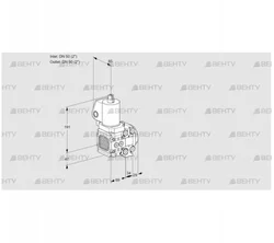 VAS2T50N/50N05FNVQSL/PP/PP (88104700) Газовый клапан Kromschroder