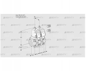 VCS1E20R/20R05NNWGR3/PPPP/PPPP (88100984) Сдвоенный газовый клапан Kromschroder