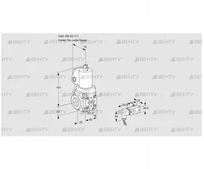 VAS1T25/-N/NWSL (88028472) Газовый клапан Kromschroder