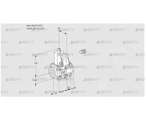 VAS1E20R/15R05NVWR/PP/PP (88102415) Газовый клапан Kromschroder