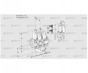 VCH2E40R/40R05NHEVWR6/PPPP/PPZS (88104843) Клапан с регулятором расхода Kromschroder